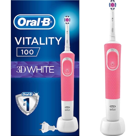 Oral-B Vitality 100 3D White Elektrikli Diş Fırçası Pembe