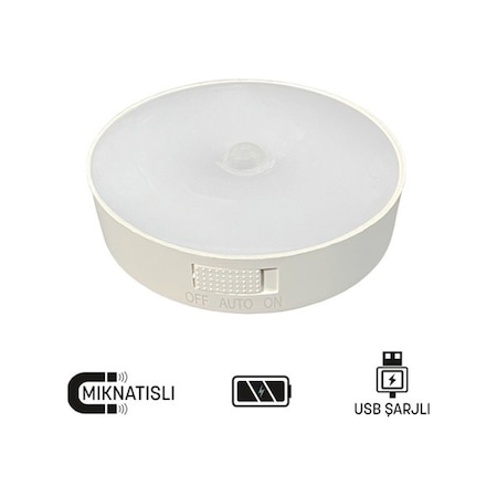 Maxled MX-9030 Şarjlı Hareket Sensörlü Yapışkanlı Led Aydınlatma Kabinled