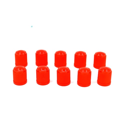10 Adet Kırmızı Oto Lastik Sibop Kapağı Plastik