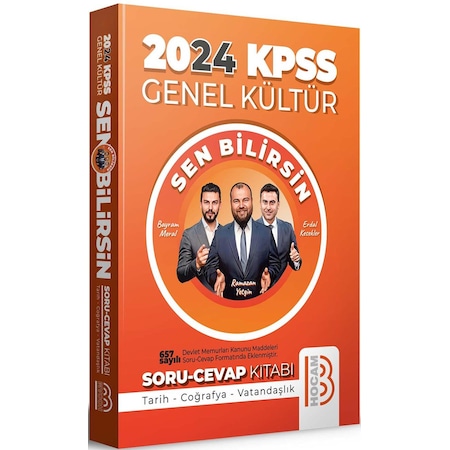 Benim Hocam Kpss 2024 Genel Kültür Sen Bilirsin Tarih Coğrafya Vatandaşlık Soru Cevap Kitabı