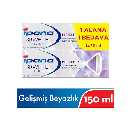 İpana 3 Boyutlu Beyazlık Luxe Perfection Diş Macunu 2x75 ml