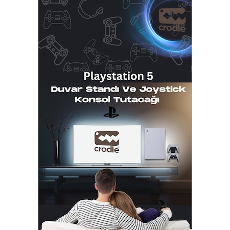 2'li PS5 - PS5 Slim Duvar Standı Joystick Konsol Tutacağı Gaming Aksesuar