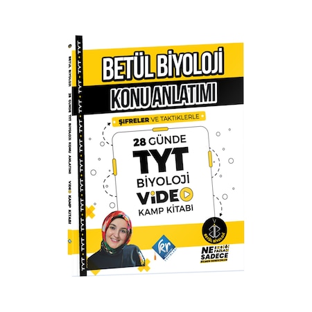 Betül Biyoloji Konu Anlatımı 28 Günde Tyt Biyoloji Video Kampı - Kr Akademi Yayınları