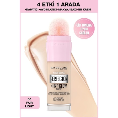 Maybelline New York Instant Perfector Glow 4 Etki 1 Arada Fondöten- 00 Fair Light