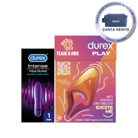 Durex Çoklu Erojen Bölge Uyarıcı + Vibe Bullet Pilli Vibratör