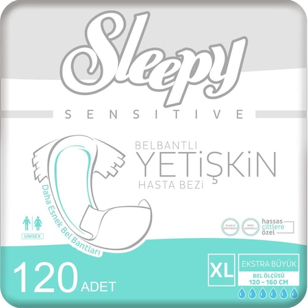 Sleepy Yetişkin Hasta Bezi XL 4 x 30'Lu 120 Adet