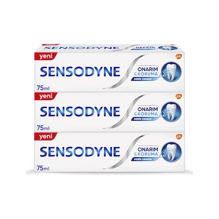 Sensodyne Onarım ve Koruma Diş Macunu 3 x 75 ML