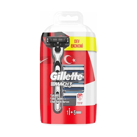 Gillette Mach3 Tıraş Makinesi + Yedek Başlık 5'li