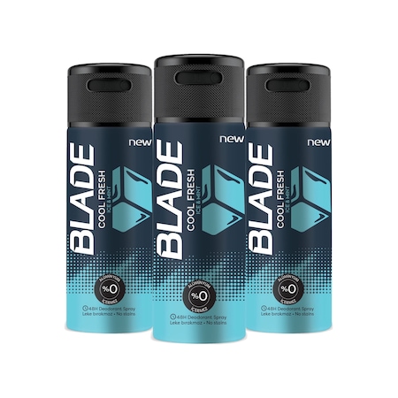 Blade Cool Fresh 48H Erkek Sprey Deodorant 3 x 150 ML