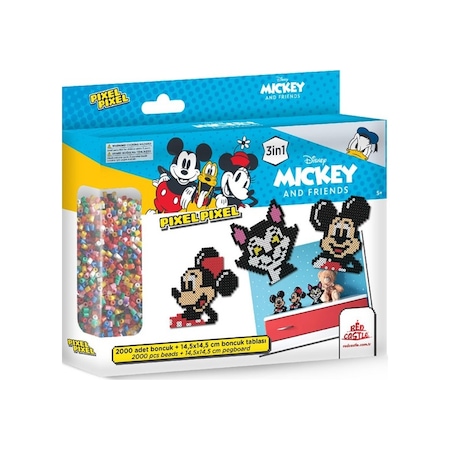 Pixel Pixel Boncuk Aktivite Ve Oyuncak Seti, Disney Mickey & Friends 2000 Boncuk Bb29-03