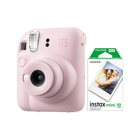 Fujifilm Instax Mini 12 Fotoğraf Makinesi + 10'lu Mini Film Pembe