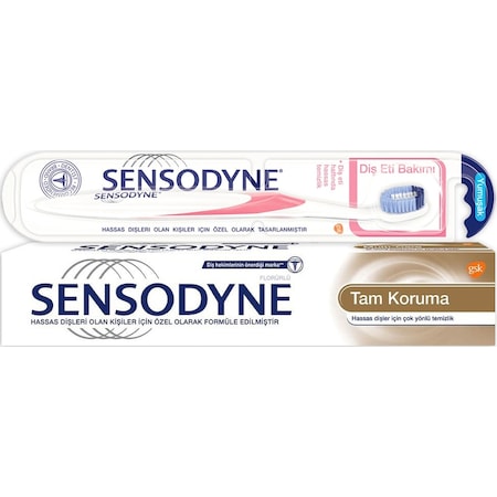 Sensodyne Tam Koruma Diş Macunu 75 ML + Yumuşak Diş Fırçası