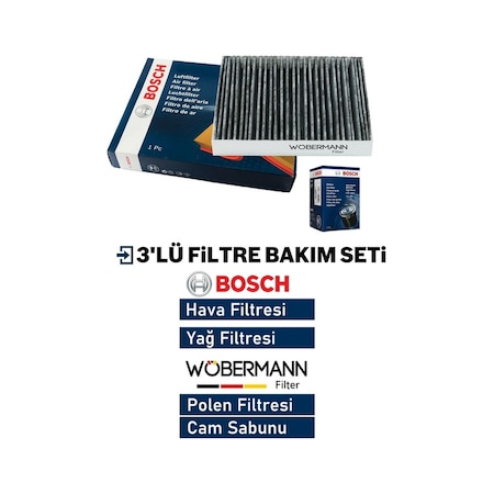 Wöbermann+Bosch Audi A4 1.8 2.0 Tfsi Filtre Bakım Seti 2012-2015 3k