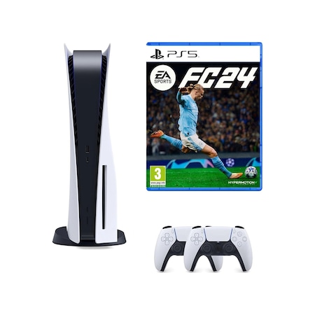 Sony Playstation 5 Diskli Oyun Konsolu + 2. Dualsense Kol + PS5 EA Sports FC24 (İthalatçı Garantili)