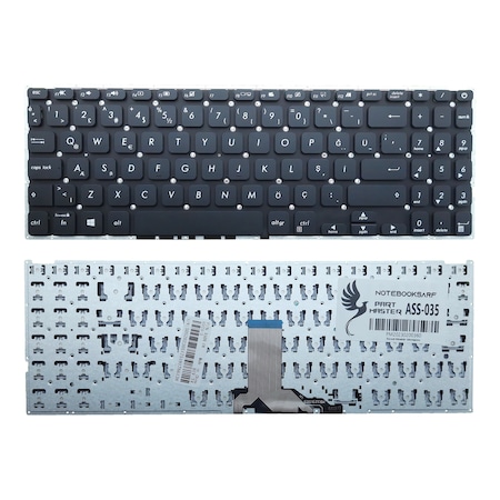 Asus Uyumlu X512fag, X515jab Notebook Klavye -siyah-