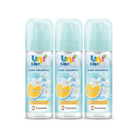 Uni Baby Kolonya Çiçeksi Kokular 150 ML x 3 Adet