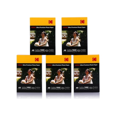 Kodak 260 Gram 10X15Cm Parlak 5'li Paket 500 Adet Fotoğraf Kağıdı