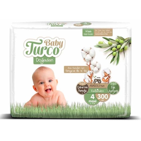 baby turco dogadan bebek bezi 4 numara maxi 300 adet fiyatlari ve ozellikleri