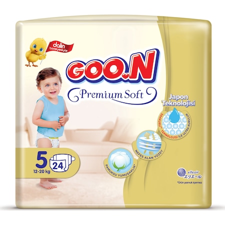 Goon Premium Soft Bebek Bezi 5 Numara 24 Adet