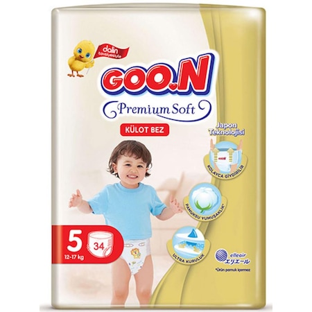 Goon Premium Soft Külot Bez 5 Numara Ekonomik Paket 34 Adet