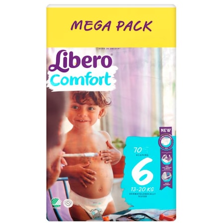 Libero Comfort Bebek Bezi 6 Numara 13-20 KG Mega Paket 70 Adet