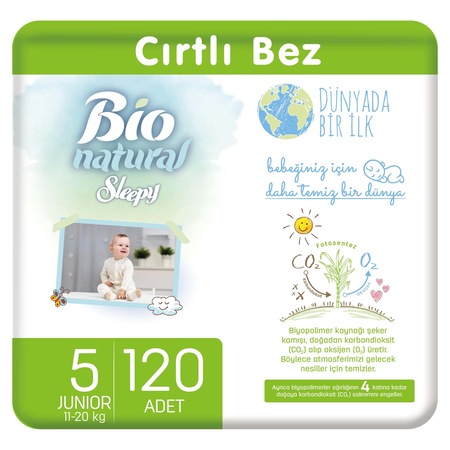 Sleepy Bio Natural Bebek Bezi 5 Numara Junior 120 Adet
