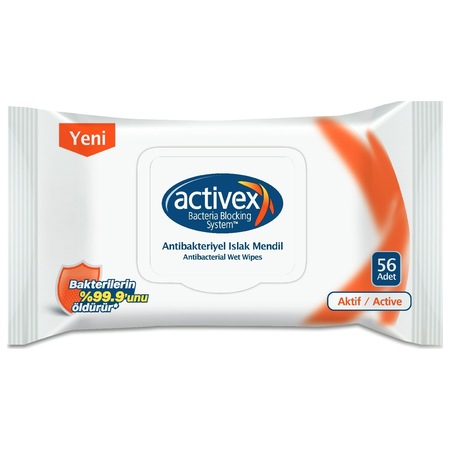 Activex Aktif Antibakteriyel Islak Mendil 56'lı