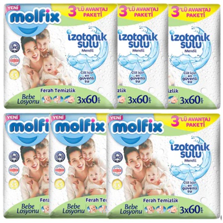 Molfix Izotonik Sulu Islak Mendil Hassas Ciltler 18 Paket Fiyati