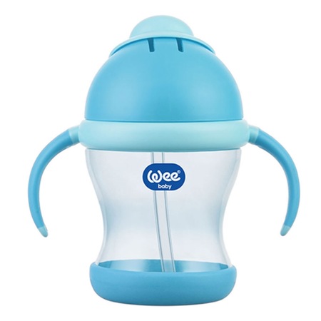 Wee Baby 170 Kulplu Pipetli Bardak Mavi 200 ML