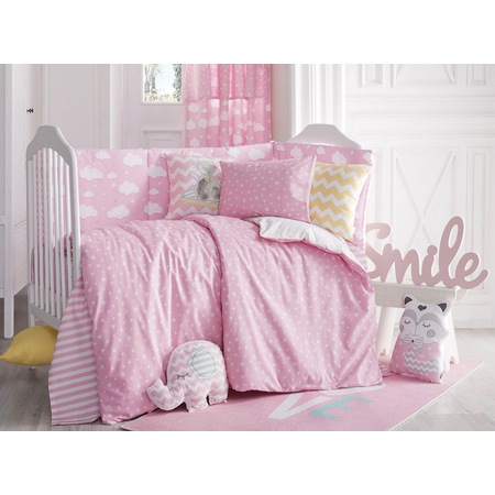 Modastra Pudra Gri Yildizli Babynest Ve Emzirme Yastigi 4lu Set Bebek Emzirme Oyuncak Bebek Odasi