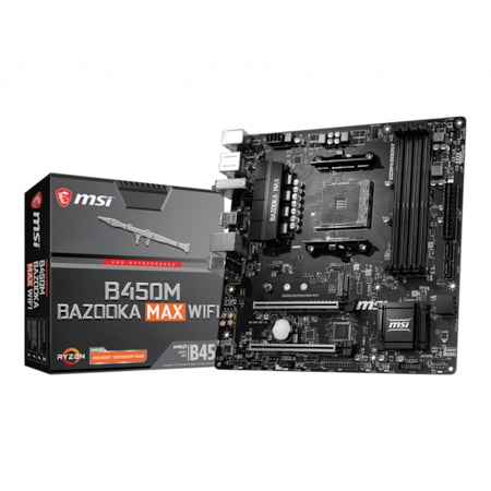 MSI B450M Bazooka Max Wi-Fi AMD B450 4133 MHz (OC) DDR4 Soket AM4 mATX Anakart