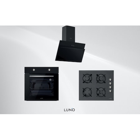 Luno F6501B02 - L3462B - L335B01 Siyah Ankastre Set