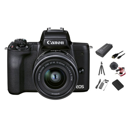 Canon EOS M50 Mark II Livestream Kit Aynasız Fotoğraf Makinesi (Canon Eurasia Garantili)