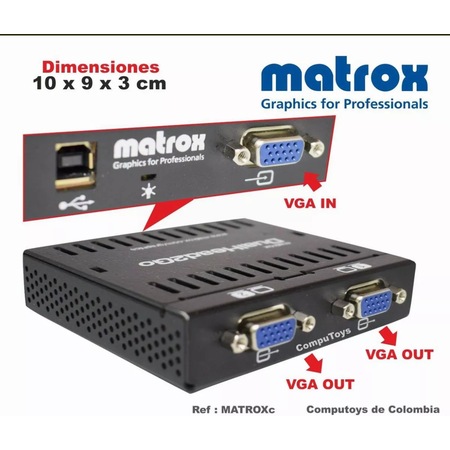matrox dualhead2go external monitor video controller