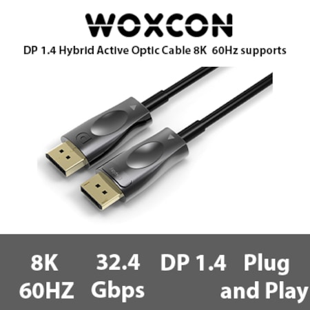 Woxcon Fiber Display Port Kablo 10 30 50 70 100 Metre Fiyatlari Ve Ozellikleri