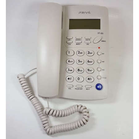 Prive YT-03 Numarayı Gösteren Ev Telefonu