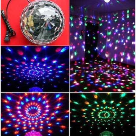 Goldaudio Rgb Led Isik Kuresi Sese Duyarli Disko Topu