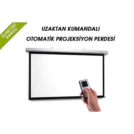 Uzaktan kumandalı projeksiyon perdesi