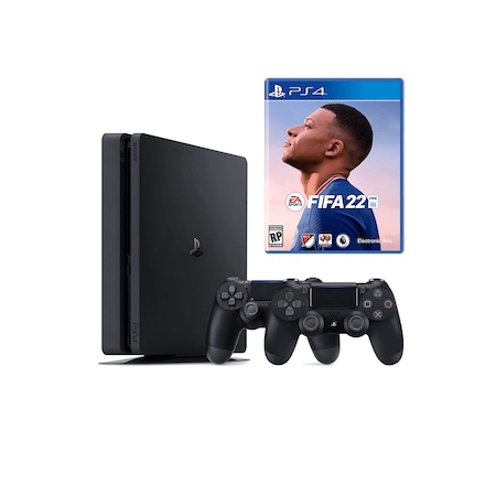 Sony Playstation 4 Slim 500 GB Oyun Konsolu + 2 Kol + Fifa 2022 (İthalatçı Garantili)