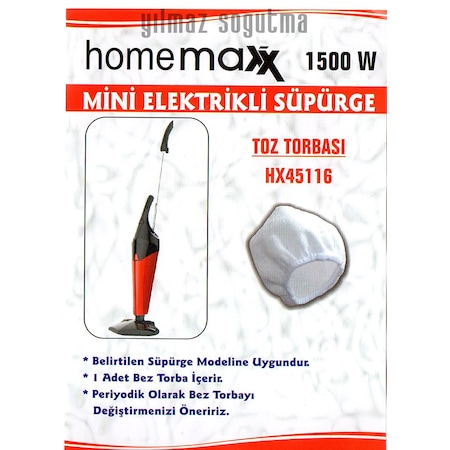 Homemaxx 1500W HX45116 Dik Süpürge Bez Toz Torba - 5 Adet