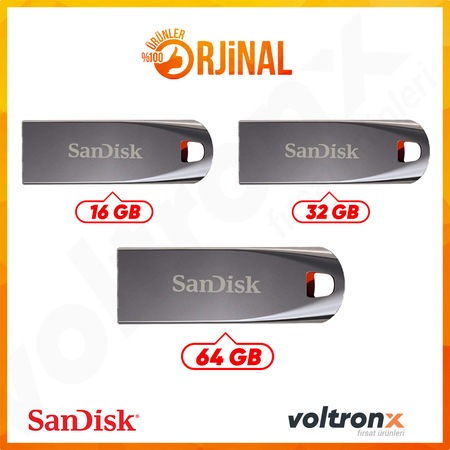 Sandisk cruzer force 64gb metal usb bellek (sdcz71064gb35)