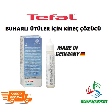 TEFAL BUHARLI ÜTÜ KİREÇ ÇÖZÜCÜ / ÜTÜ TEMİZLEYİCİ 4 TÜP