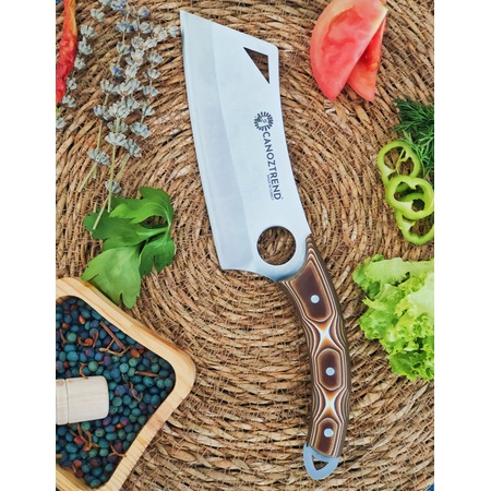 El Yapımı Satır Model Verzalit Şef Mutfak Kasap Bıçağı Et Ekmek