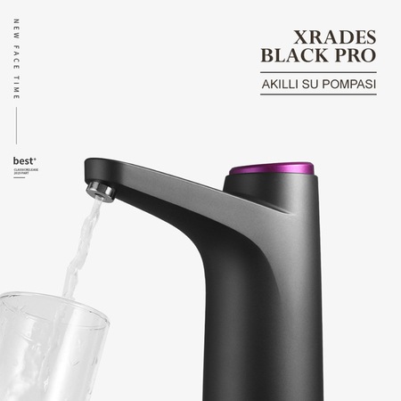 Xrades Black Pro Modlu Siyah Şarjlı Damacana Su Pompası