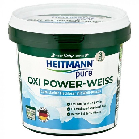 Heitmann Pure Oxi Güçlü Beyaz Çamaşırlar İçin Leke Çıkarıcı Toz Deterjan 500 G