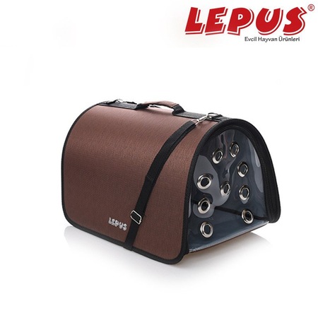 Lepus Flybag Kedi ve Köpek Taşıma Çantası 25x40x25cm (Kahverengi)