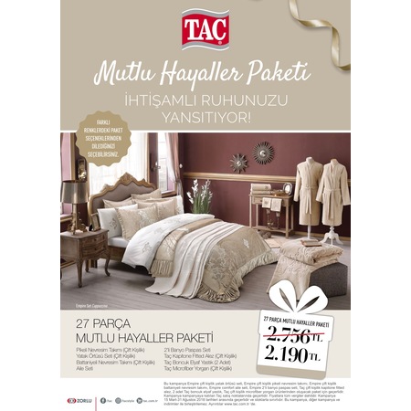 Taç Cappucino Çeyiz Seti Mutlu Hayaller Paketi - n11.com