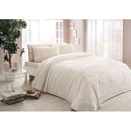 Tac Jakarli Comfort Cift Kisilik Pike Takimi Carly Krem Fiyatlari Ve Ozellikleri