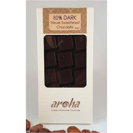 Aroha %80 Dark Stevia Sweetened Çikolata 80 G