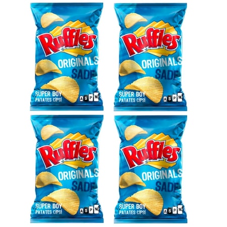Ruffles Originals Sade Patates Cipsi Süper Boy 4 x 113 G